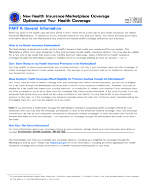 Health Insurance Marketplace Coverage Form