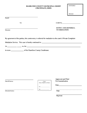 Court Mediation Referral Form