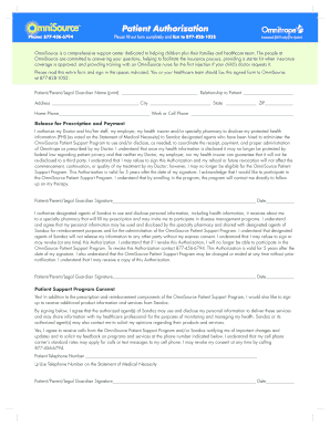 Patient Authorization Form