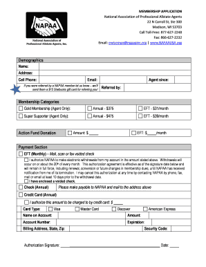 NAPAA Membership Application