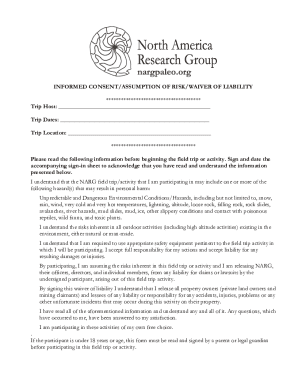 Informed Consent Assumption of Risk Waiver