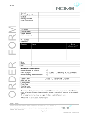 Purchase Order Form
