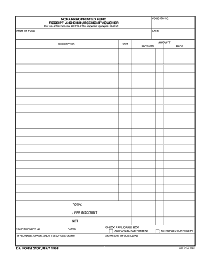 Nonappropriated Fund Voucher