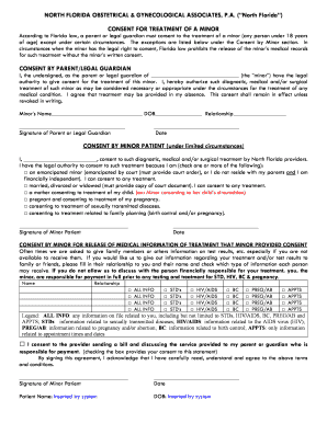 Consent for Treatment of a Minor