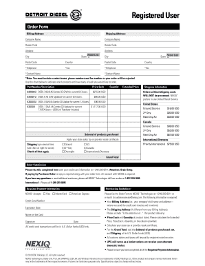 NEXIQ Order Form