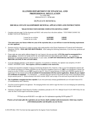 Illinois Real Estate Salesperson Renewal Application