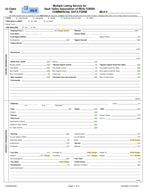 Commercial Property Listing Form