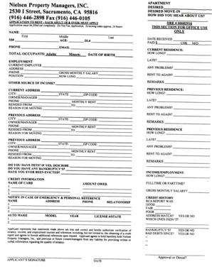 Apartment Rental Application