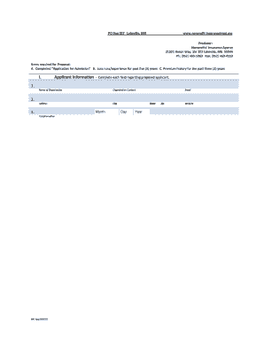 Nonprofit Workers' Compensation Application