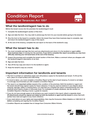 Residential Tenancy Condition Report