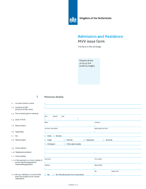 MVV Issue Form