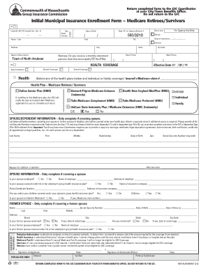 Initial Municipal Insurance Enrollment Form – Medicare Retirees/Survivors