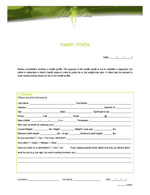 Health Profile Form