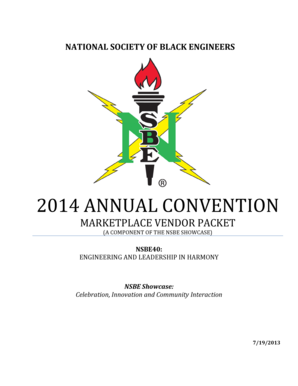 NSBE 2014 Annual Convention Vendor Application