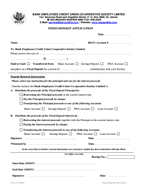 Bank Employees Fixed Deposit Application