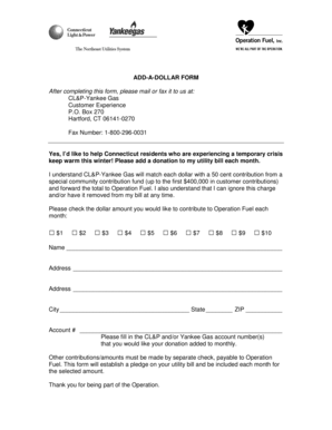 Add-a-Dollar Donation Form