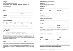 National Youth Choir of Scotland Payment Form