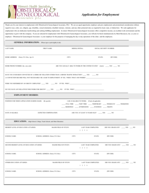 Application for Employment