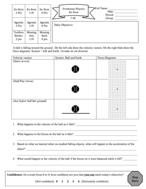 Physics Class Worksheet