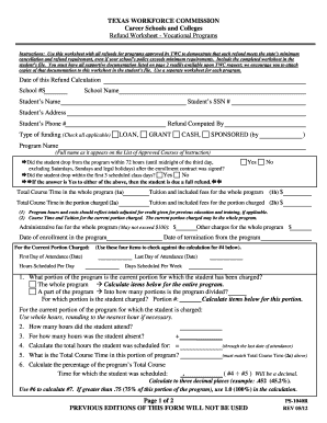 Texas Workforce Commission Refund Worksheet