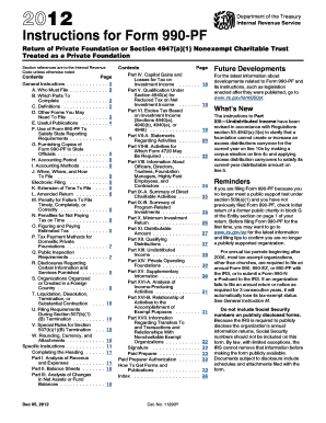 Instructions for Form 990-PF