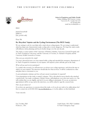 Recruitment Letter 3 - Cycling in Cities - University of British Columbia - cyclingincities-spph sites olt ubc