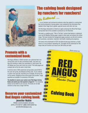 Red Angus Calving Book