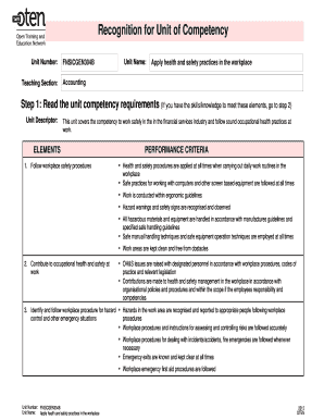 Health and Safety Practices in Workplace Form