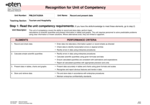 Unit Competency Recognition Form