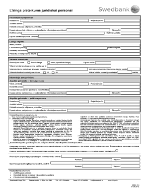 Leasing Application for Legal Entity