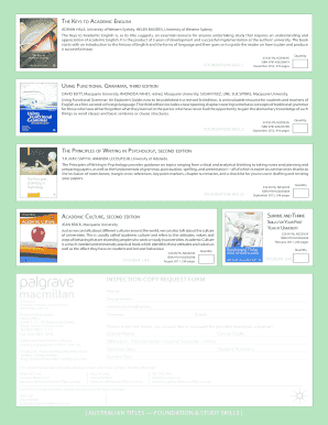 Inspection Copy Request Form
