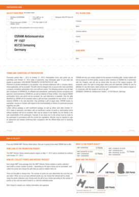 OSRAM HMI Director Series Participation Form