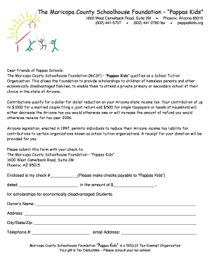 Arizona School Tuition Organization Donation Form