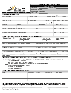 Student Enrollment Form