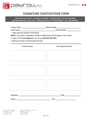 Signature Digitization Form
