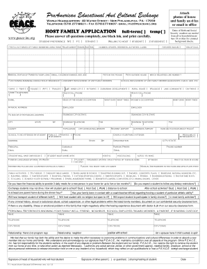 Host Family Application