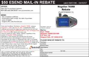 Magellan 760RB $50 Mail-In Rebate Form