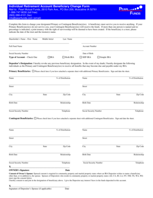 IRA Beneficiary Change Form
