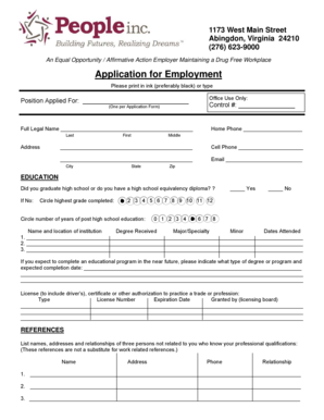 Application for Employment