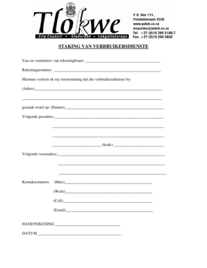 Consumer Services Suspension Form