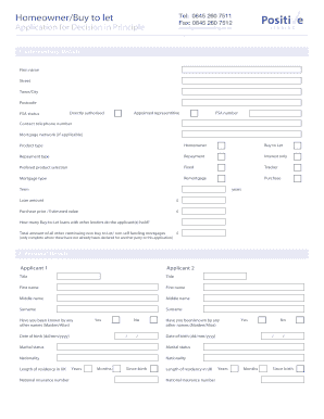 UK Mortgage Application Form