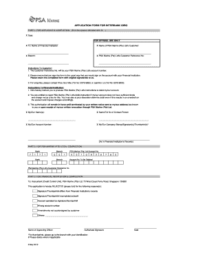 Interbank Giro Application Form
