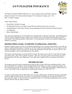 Gun Floater Insurance Application