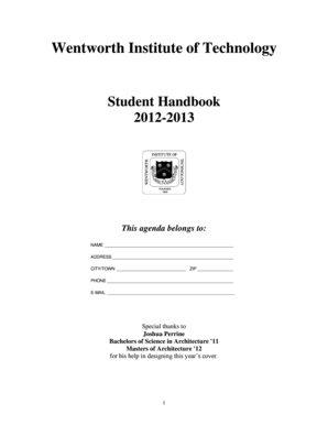 Wentworth Institute of Technology Student Handbook