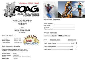 Sardine MTB Super Classic Registration Form