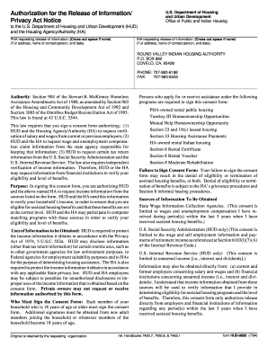 HUD Authorization for Release of Information