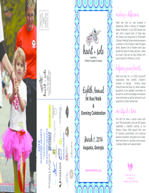 Heart and Sole 5K Run/Walk Registration Form
