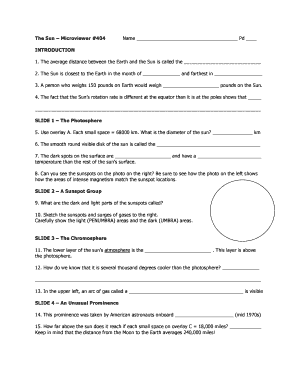 Sun Microviewer Worksheet