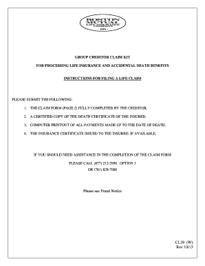 Group Creditor Claim Kit