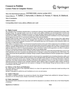 Consent to Publish Agreement